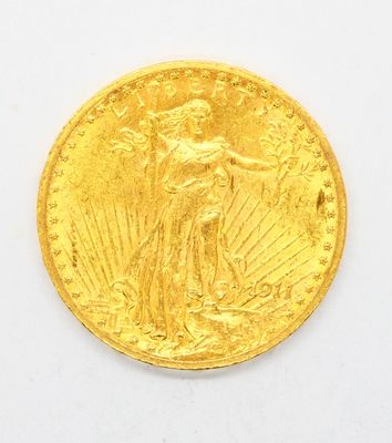 Pièce de 20 dollars or, Aigle, 1911. 33,44 g net. - Photo 1