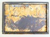 a picture of a painting on the wall with writing on it