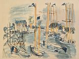 de nombreux bateaux amarrés dans l'eau