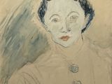 une image représentant un tableau d'une femme portant une veste boutonnée