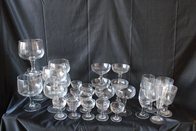 Lot de verre à pied ballon dépareillés