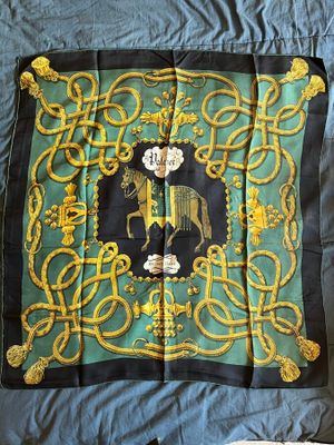 an image of a scarf with a horse on it