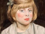 tableau représentant une petite fille avec un nœud dans les cheveux