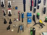 a box of tools hanging on a wall in a store