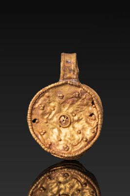 Pendentif Rond EN OR Romain À Haute Teneur EN Carats Avec GR…