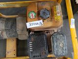 a small engine that is sitting on a cart