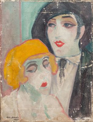une image d'un tableau représentant une femme et un homme