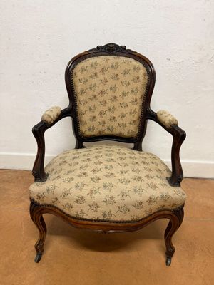 FAUTEUIL en acajou. Napoléon III.
