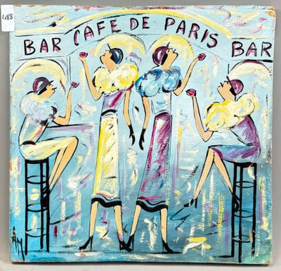 an image of a painting of a group of women sitting at a bar