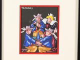 painting of a group of people sitting around a table playing cards