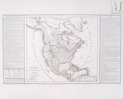 an old map of north america showing the extent of the united states
