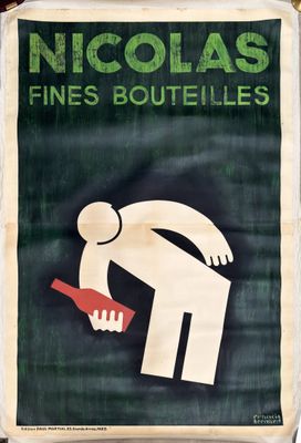 a sign with a man holding a toothbrush in his hand