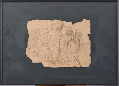 Ecole du XXe siècle Etude représentant un personnage en toge…