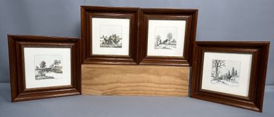 Ludwig URACK - Xxème Rassemblement de 4 gravures représentan…