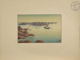 an image of a painting of a boat in a body of water