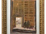 an image of a painting of a man sitting in a room