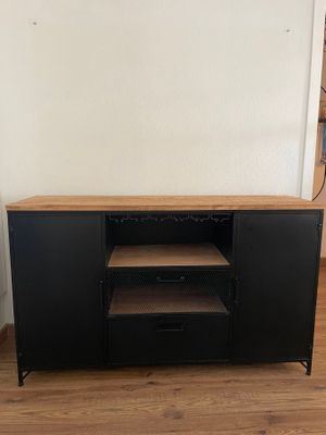 Buffet ATMOSPHERA - Cierna 2 portes marron foncées/bois et m…