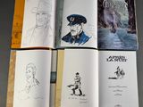 four books with drawings of a man in a top hat and a man in a top hat and a man in a top hat and a man in a top hat