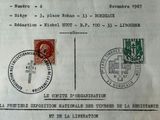 a close up of a piece of paper with a stamp on it