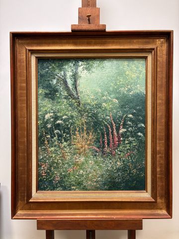 Gaston THIERY (1922-2013) : « Milles fleurs sauvage ». Huile sur ...