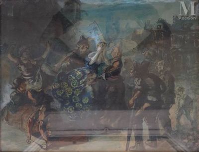 a picture of a painting on the wall of a building