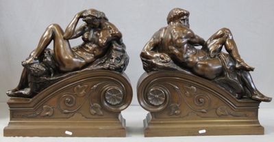D'après MICHELANGELO (1475-1564), dit MICHEL-ANGE, Paire d'a…