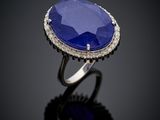 a sapphire and diamond ring