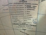 a close up of a globe with a map on it