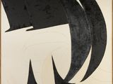 an image of a black and white painting on a white wall