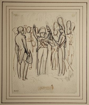 RAFFET Auguste Denis, 1804-1860, Les adieux de Fontainebleau…