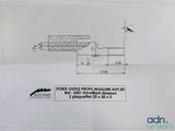 the drawing shows a piece of paper with a drawing of a piece of metal