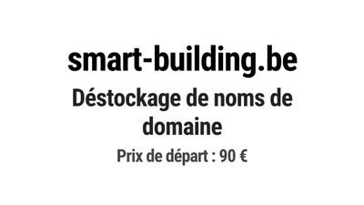 Nom de domaine smart-building.be.