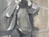une image représentant un tableau où l'on voit un homme en costume en train de parler au téléphone portable