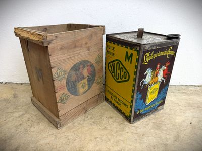 two boxes that are next to each other on the floor