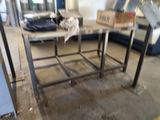 a table that has a box on it in a room