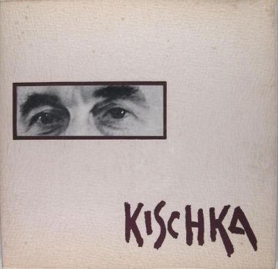 an old book with a picture of a man ' s eyes and the word kishka written on it