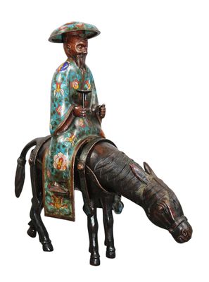 JAPON, fin de l'époque Meiji, "Le Sage Toba sur sa mule", su…