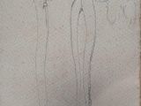 pencil drawing of a pair of trees on a piece of paper