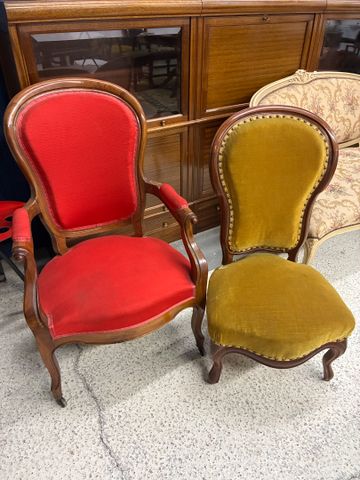 Fauteuil et chaise Louis Philippe