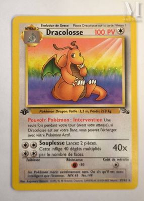 a close up of a pokemon card with a dragon on it