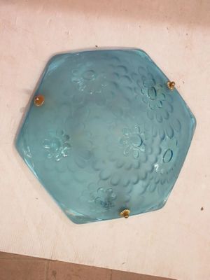 231.55 - DEGUE, VASQUE EN VERRE PRESSE ART DECO AVEC CORDES … - Photo 1