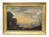 une image d'une peinture représentant un bateau dans l'eau