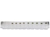 a close up of a light fixture on a white background