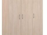a close up of a wooden cabinet with two doors