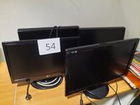 4 écrans d'ordinateur dont AOC 24", LG et ASUS 22"