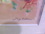 a picture of a child ' s drawing in a picture frame