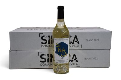 deux bouteilles de vin posées l'une à côté de l'autre sur des cartons
