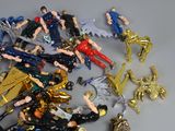 a lot of action figures that are on the table