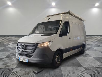 a white van that is parked on a checkered floor