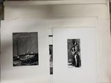 two black and white photographs of a woman and a boat